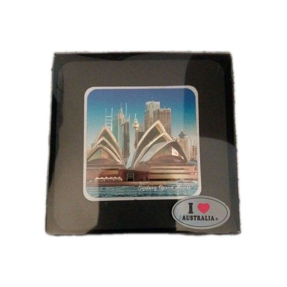 Luxury edition souvenir 6 Pc. coaster set with velvet base NIB